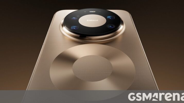 Visual Huawei Mate 80 Pro versi global berwarna Mystic Silver yang elegan dengan modul kamera Star Ring ikonik terpampang di latar belakang kota Madrid yang cerah.