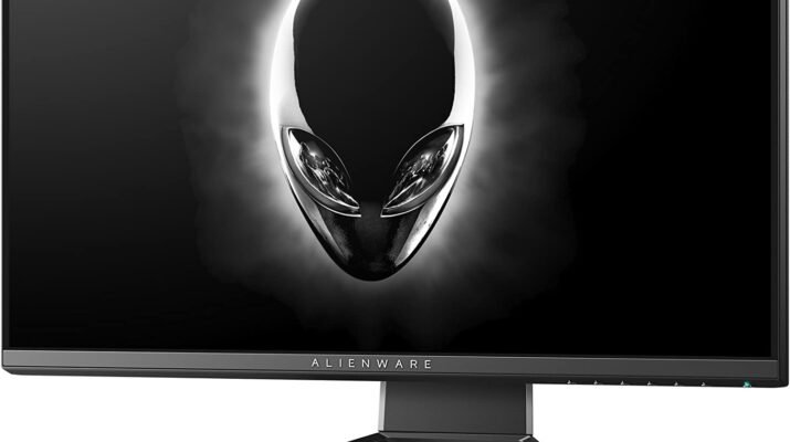 Monitor gaming Dell SE2726HGS dengan refresh rate 240Hz menampilkan visual gameplay yang mulus di setup meja minimalis modern.