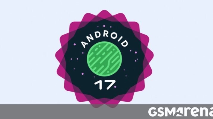 Visual antarmuka Android 17 Beta 1 di layar Google Pixel 9 Pro yang menunjukkan fitur widget baru dan optimasi mode gelap di sebuah kafe modern.