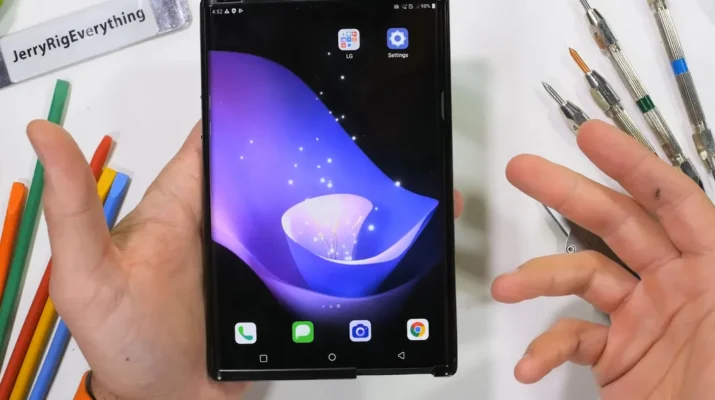 Detail teardown mesin motor HP rollable LG yang tidak pernah diluncurkan ke pasaran